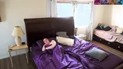 Stepson sneaks into stepmom's bed and surprise fucks her in the butt while dad is in the shower