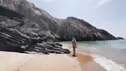 She made me cum in less than a min at the public beach