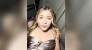 Bridesmaid slips away from the wedding for a backseat quickie